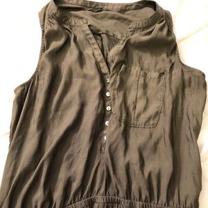 Express Olive Green Satin Dress